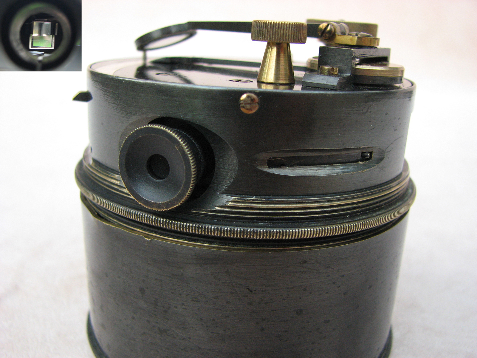 J H Steward WW1 era pocket box sextant with extending telescope